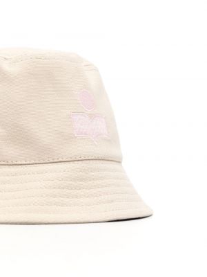 Haftowany kapelusz bawełniany Isabel Marant różowy
