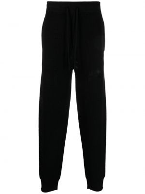 Pantaloni sport tricotate Emporio Armani negru