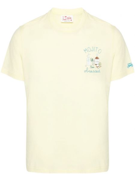 T-shirt mit stickerei Mc2 Saint Barth gelb