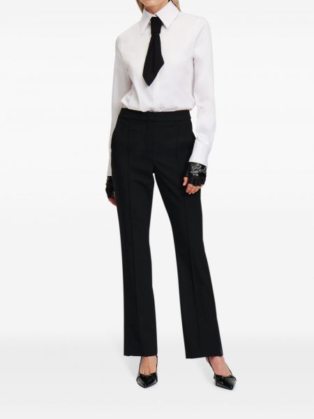 Rovné kalhoty Karl Lagerfeld černé