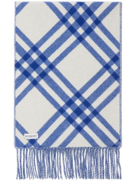 Ruudullinen kashmir huivi Burberry sininen