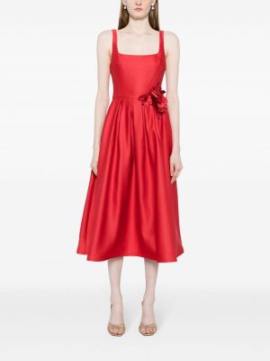 Květinové večerní šaty Marchesa Notte červené