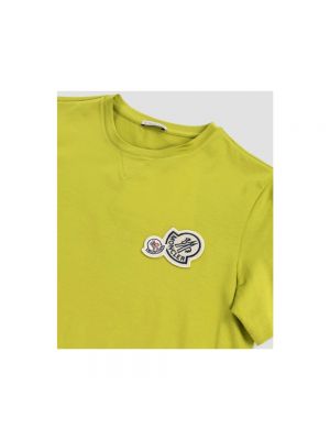 Koszulka bawełniana Moncler żółta