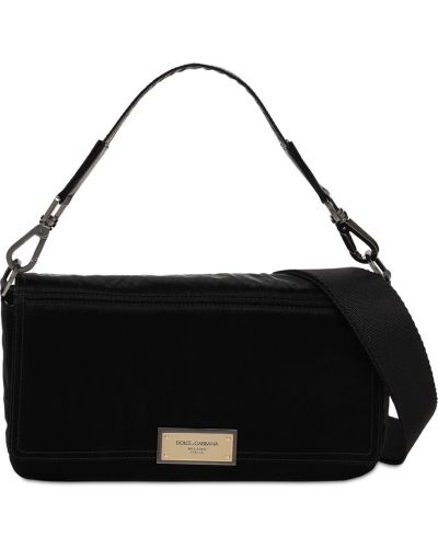 Nylónová nákupná taška Dolce & Gabbana čierna