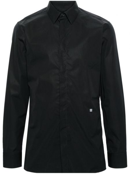 Haftowana koszula bawełniana Givenchy czarna