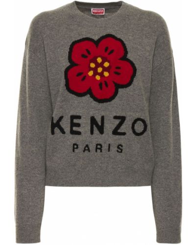 Sweter wełniany Kenzo Paris biały