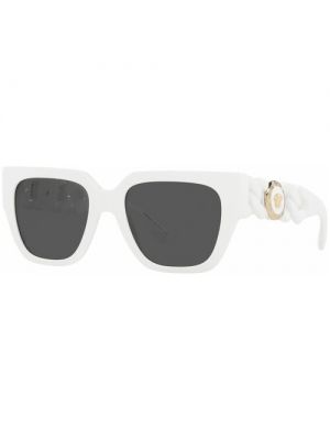 Солнцезащитные очки Versace, квадратные, оправа: пластик, с защитой от УФ, для женщин белый