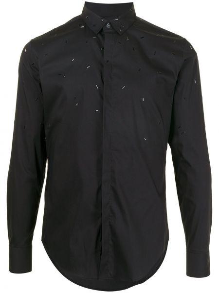 Camisa con apliques Emporio Armani negro