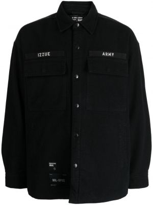 Traper jakna s printom Izzue crna
