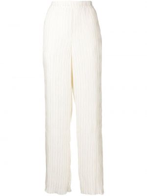 Rovné kalhoty z polyesteru s kapsami Jonathan Simkhai - bílá