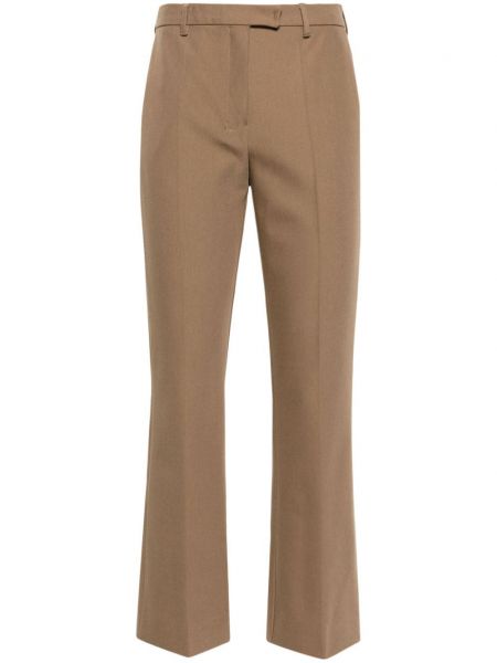 Spodnie z krepy S Max Mara brązowe