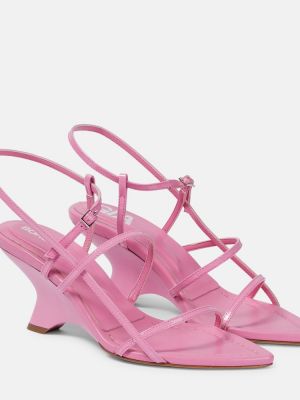 Sandały skórzane Gia Borghini różowe