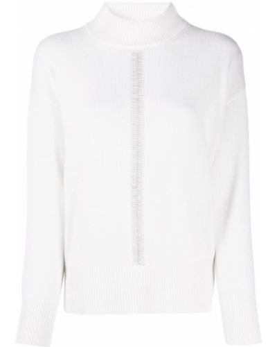 Jersey de tela jersey con apliques Peserico blanco