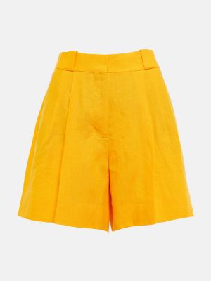 Ľanové šortky Blazã© Milano žltá