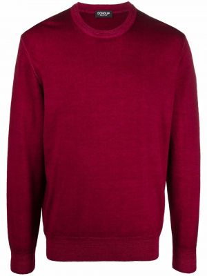 Sweter z okrągłym dekoltem Dondup czerwony