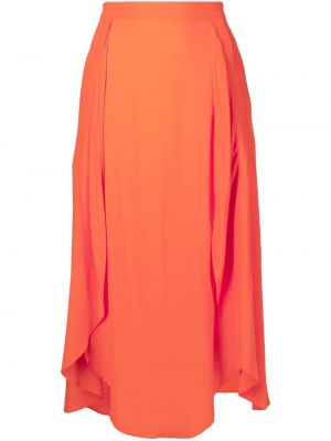Midi sukně Stella Mccartney oranžové