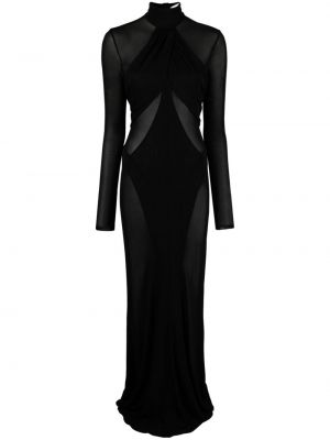 Večernja haljina s draperijom Isabel Marant crna