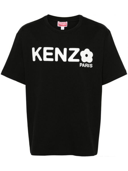 Bavlněné tričko Kenzo černé