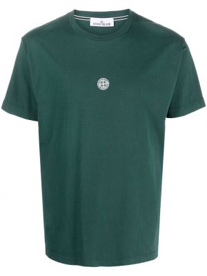 T-shirt con stampa Stone Island verde