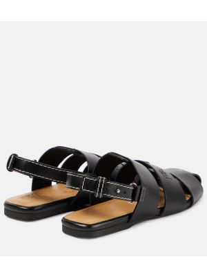 Kožené sandály Jw Anderson černé