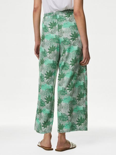 Kalhoty s potiskem Marks & Spencer zelené