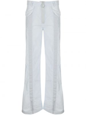 Luźne spodnie z wysoką talią na zamek z kieszeniami Off-white