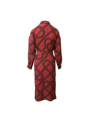 Vestido de seda Hermès Vintage rojo