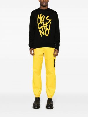 Puuvillased püksid Moschino kollane