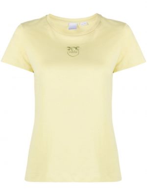 Βαμβακερή μπλούζα Pinko κίτρινο