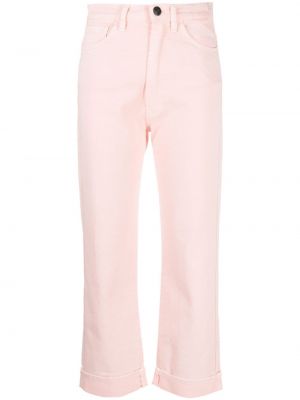 Pantaloni a vita alta 3x1 rosa