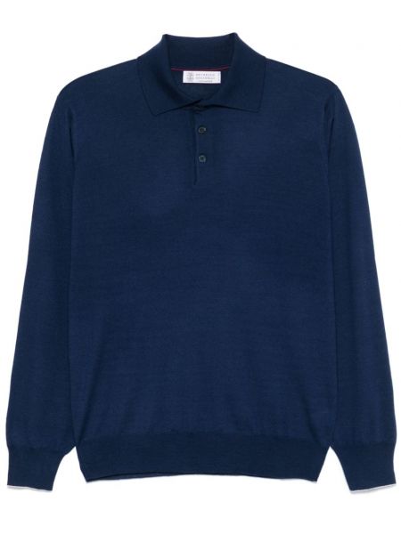 Lang sweater Brunello Cucinelli blå