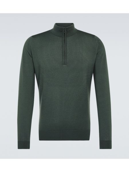 Jersey de lana de tela jersey John Smedley verde