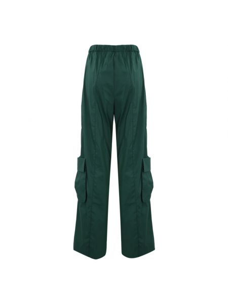 Pantalones anchos de algodón Liviana Conti verde