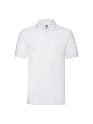 Tricou polo din bumbac Fruit Of The Loom alb