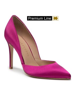 Полуотворени обувки с ток Eva Longoria розово