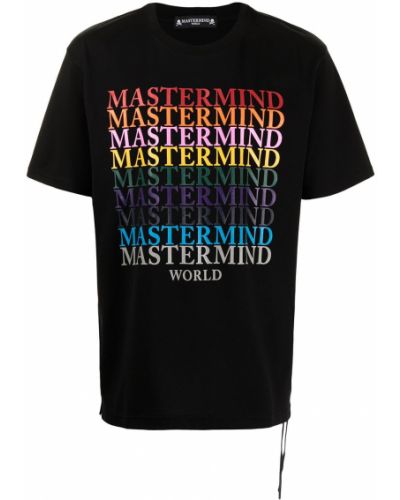 Camiseta con estampado Mastermind World negro