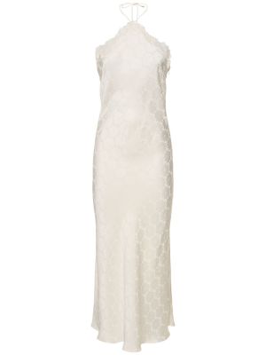 Jacquard satenska midi haljina Stella Mccartney bijela
