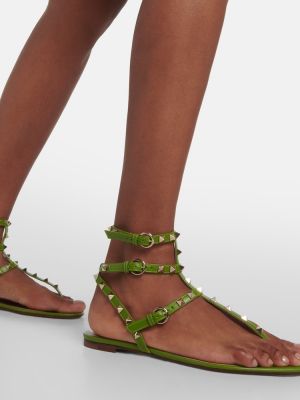Sandali di pelle Valentino Garavani verde