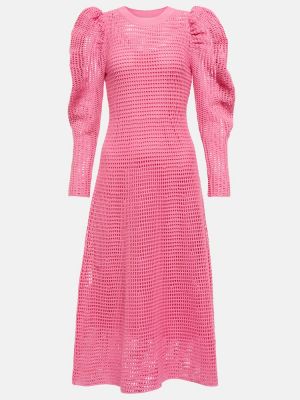 Midi šaty Ulla Johnson růžové