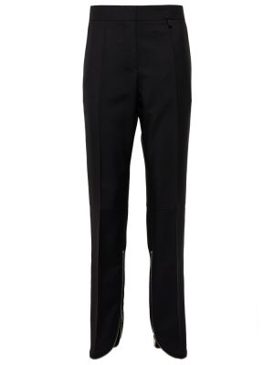 Spodnie skinny z wysoką talią wełniane Givenchy - сzarny