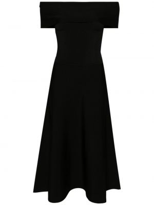 Πλεκτή μίντι φόρεμα Fabiana Filippi μαύρο