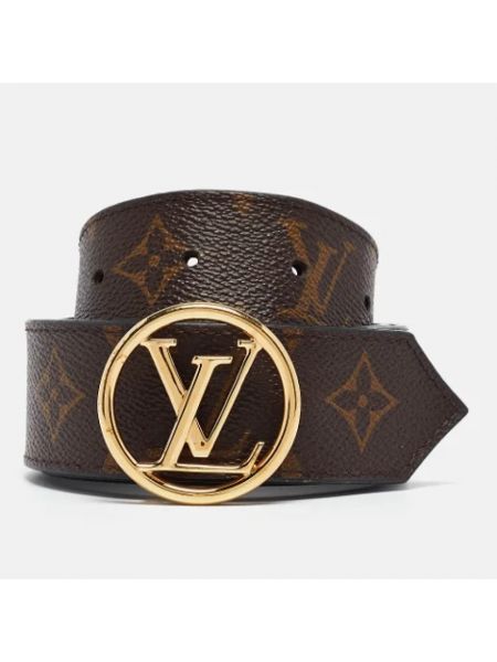 Cinturón de cuero retro Louis Vuitton Vintage dorado