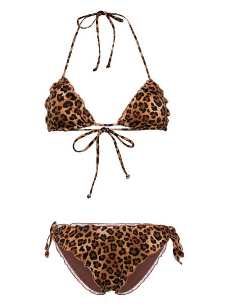 Bikini mit print mit leopardenmuster Mc2 Saint Barth braun