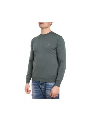 Woll sweatshirt mit rundhalsausschnitt aus baumwoll Harmont & Blaine grün