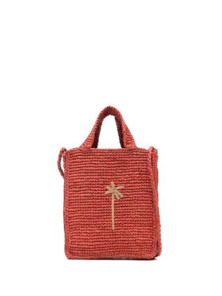 Τσάντα από λυγαριά Manebì κόκκινο