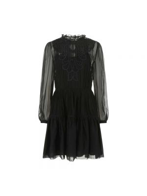 Sukienka mini szyfonowa Alberta Ferretti czarna