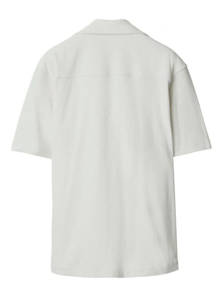 Koszula bawełniana z nadrukiem Burberry biała