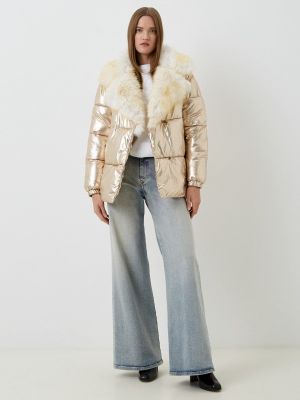 Утепленная демисезонная куртка Moda Sincera золотая