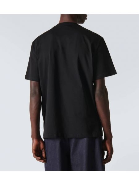 Βαμβακερή μπλούζα από ζέρσεϋ Loewe μαύρο