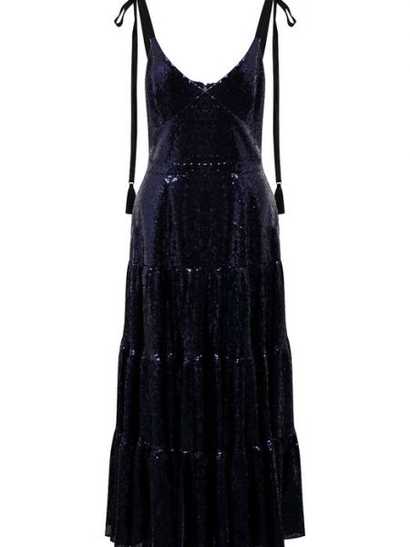Платье с пайетками Yana Dress синее